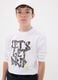 White organic cotton T-shirt with &ldquo;Let&rsquo;s get drip&rdquo; slogan for boys_0