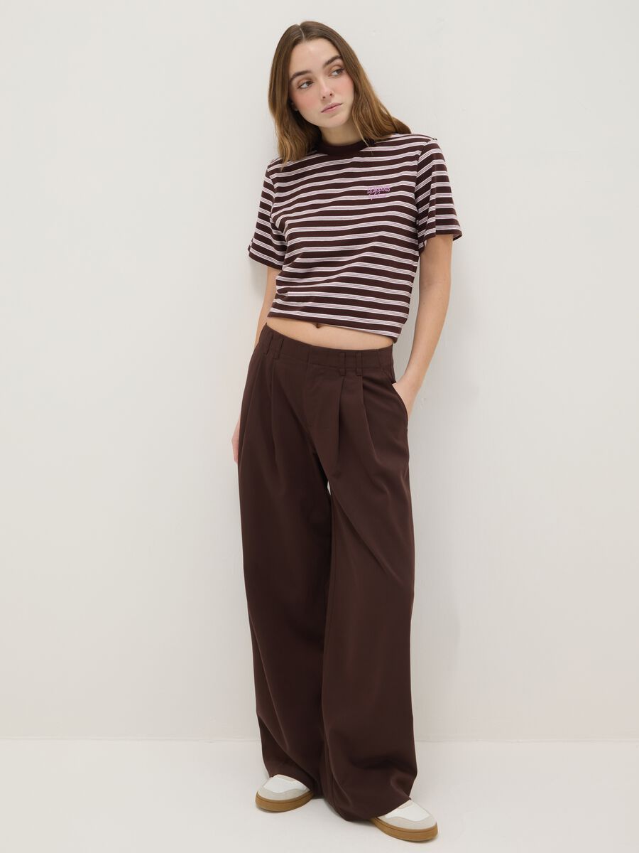 Multicolour Striped Pure Cotton Regular Fit T-shirt_2