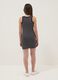 Girls&rsquo; black fitted stretch cotton dress with hearts_1