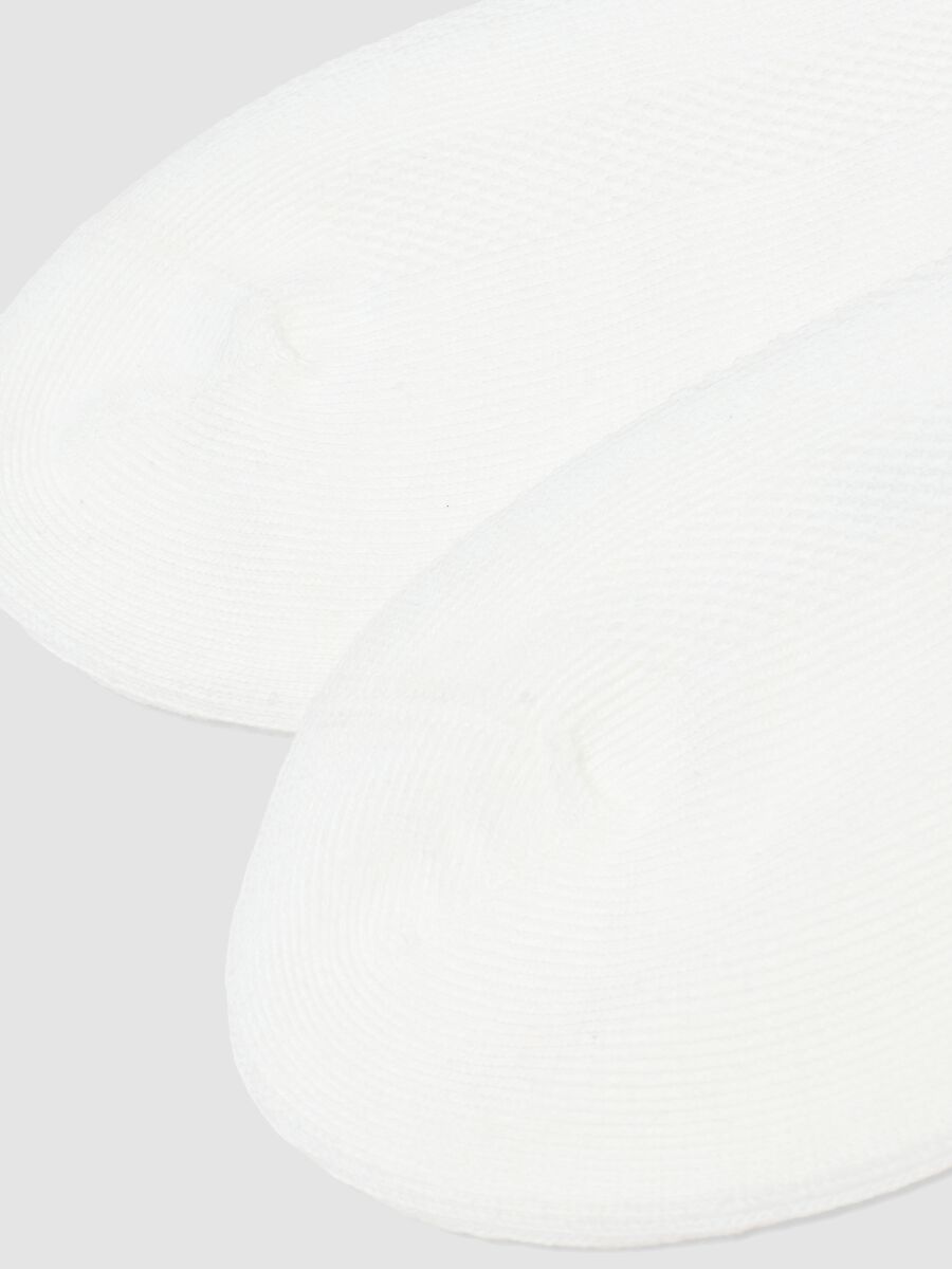 Girls&rsquo; white stretch cotton-blend socks with frill trim_2
