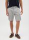 Men's grey pure cotton regular fit shorts_1