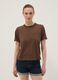 Brown short-sleeve pure cotton T-shirt, regular fit_2