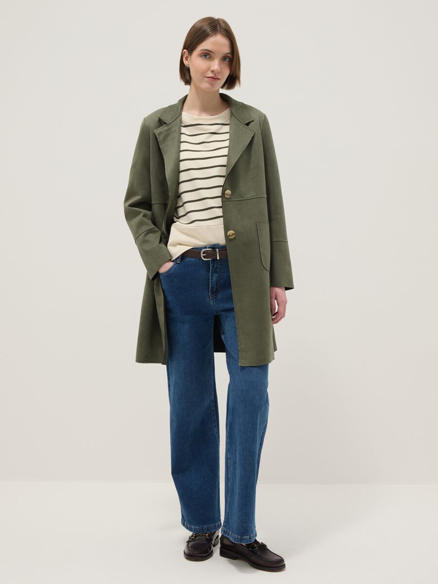 Regular fit light green jacket with large pockets_2