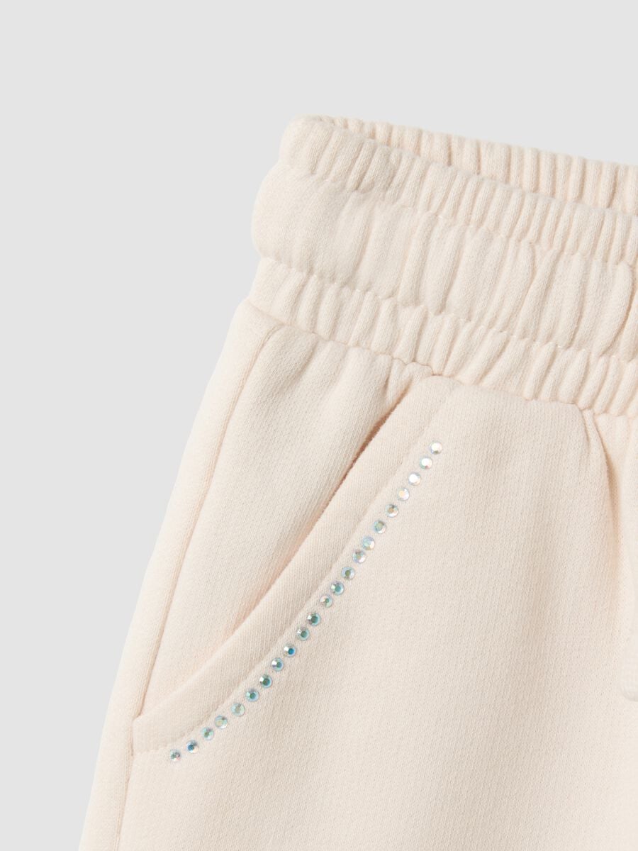 Beige pure cotton joggers_3