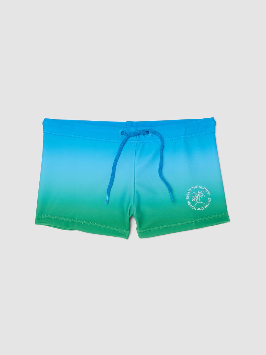 Blue stretch swim shorts_0