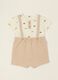 Multicolour printed stretch-cotton baby romper_0
