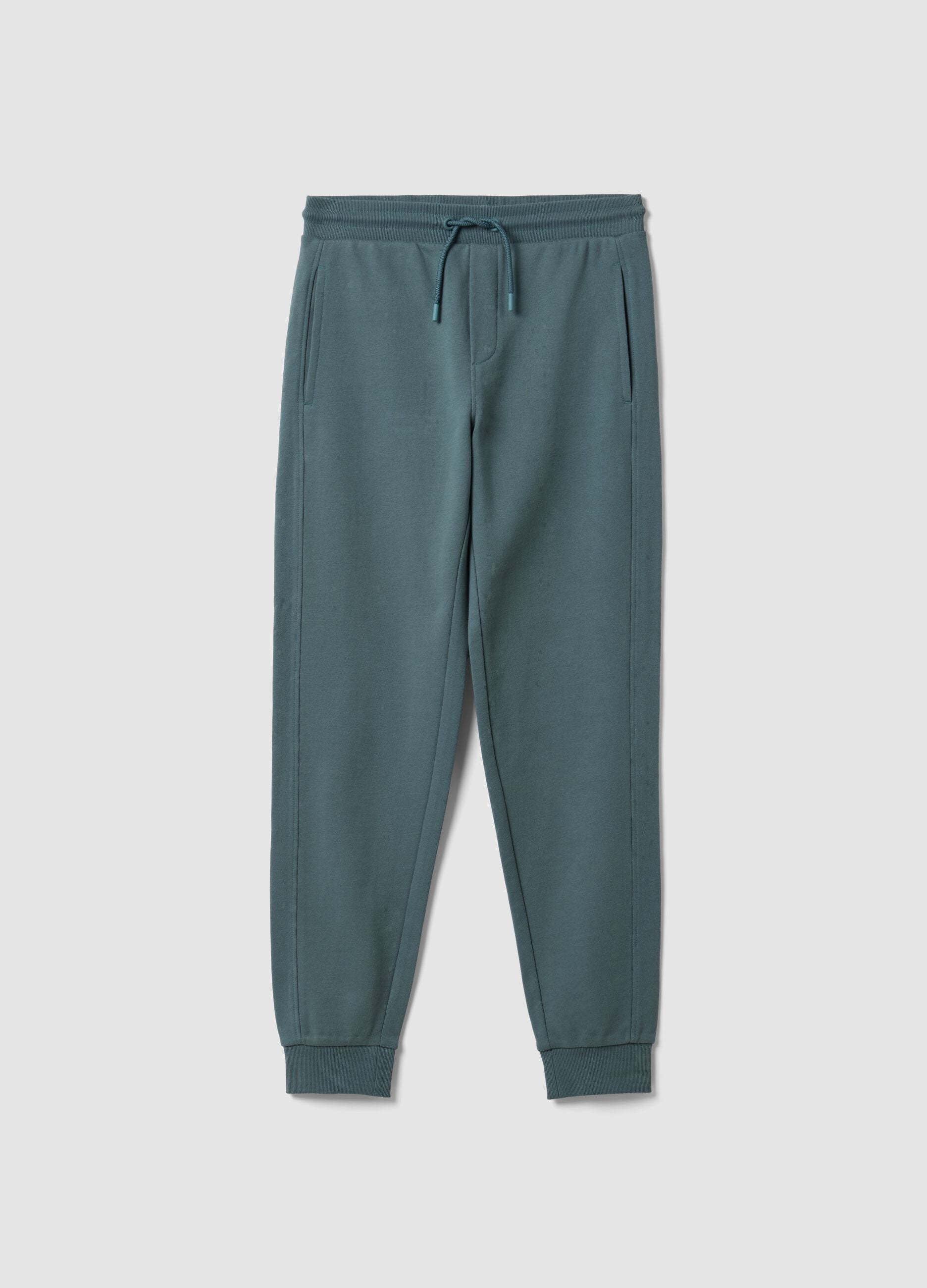 Blue organic cotton joggers