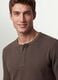 Brown honeycomb viscose-blend T-shirt, regular fit_0