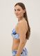 Blue stretch fabric bikini top_2