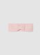 Pink organic cotton knitted headband_0