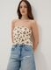 Short beige floral stretch top_2