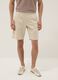 Beige stretch cotton chino shorts_1