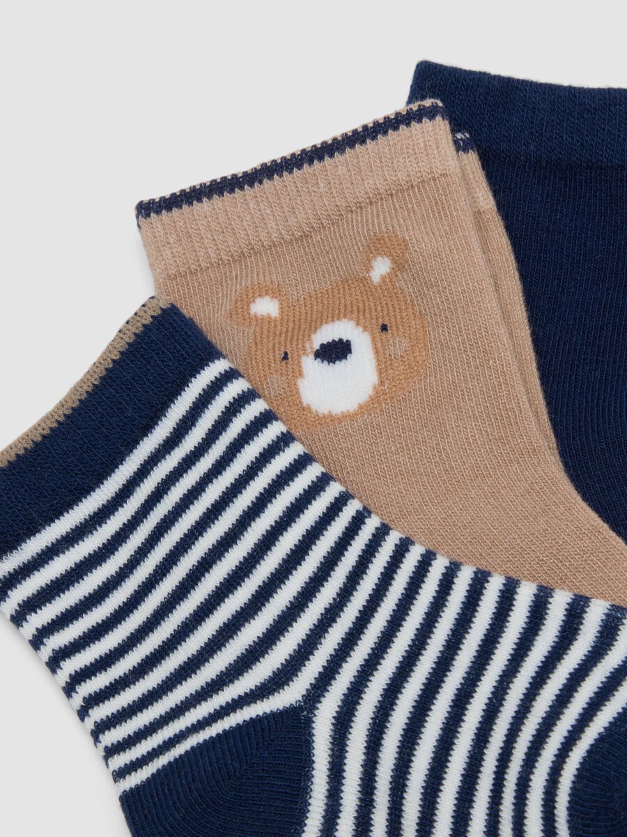 Pack of five multicoloured organic stretch-cotton socks_2