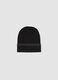 Black beanie with turn-up cuff_0