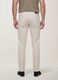Beige slim-fit stretch cotton dobby trousers_2