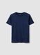 Blue pure linen short-sleeve T-shirt, regular fit_4