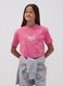 Pink pure cotton T-shirt with appliqu&eacute; stars, regular fit for girls_1