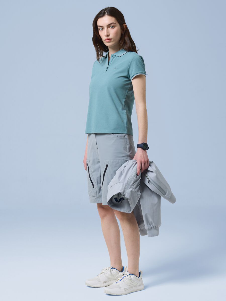 ALTAVIA SAILING green stretch cotton polo shirt_0