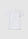 Baby girls&rsquo; white regular fit T-shirt with gathers on the sleeves_0