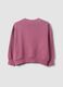Purple pure cotton sweatshirt with star print, regular fit for girls_1