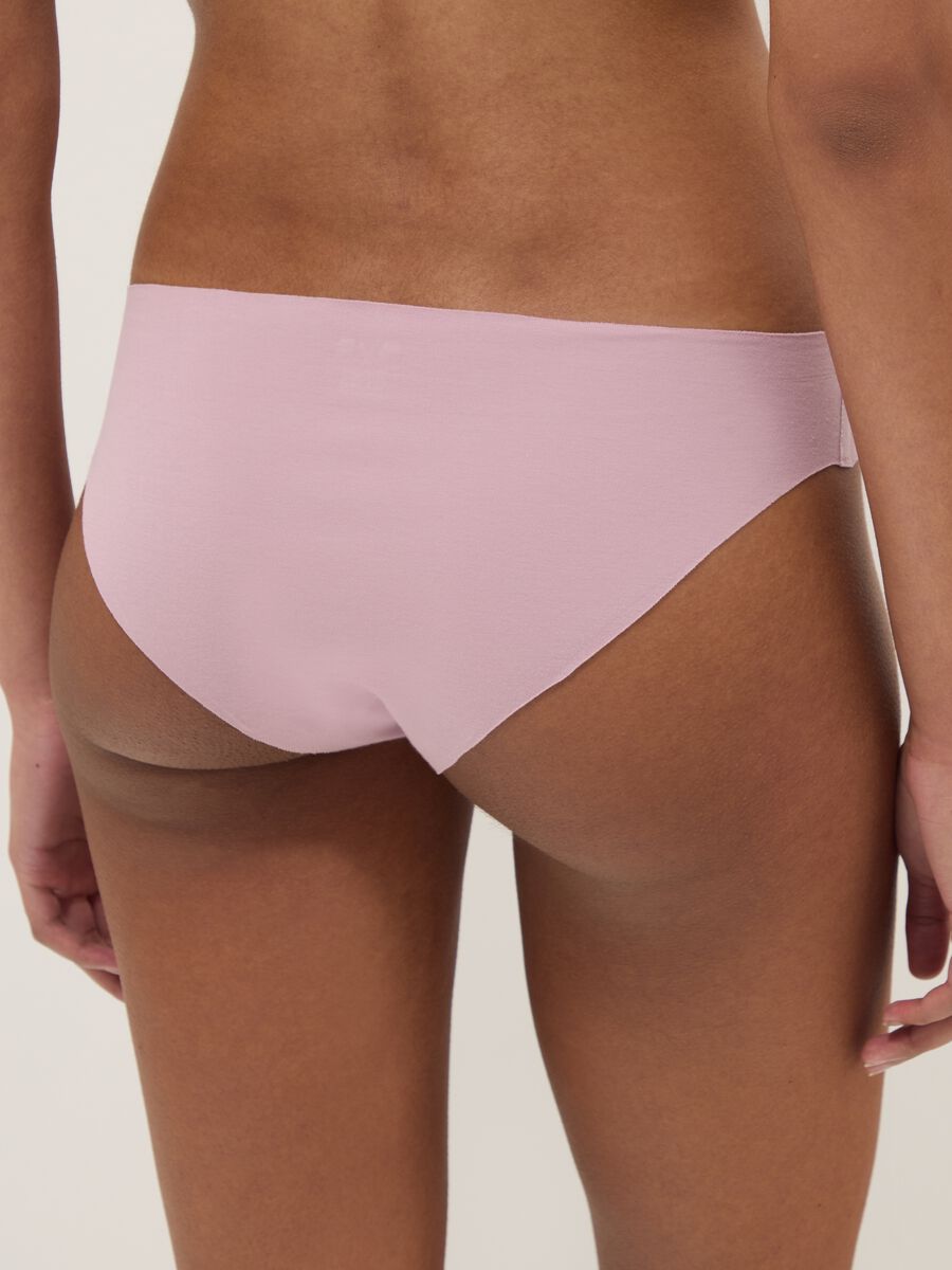 Pink Stretch Cotton Briefs Regular Fit_2