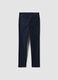 Blue slim-fit stretch cotton twill trousers_6