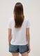 White pure cotton T-shirt with print, regular fit_3