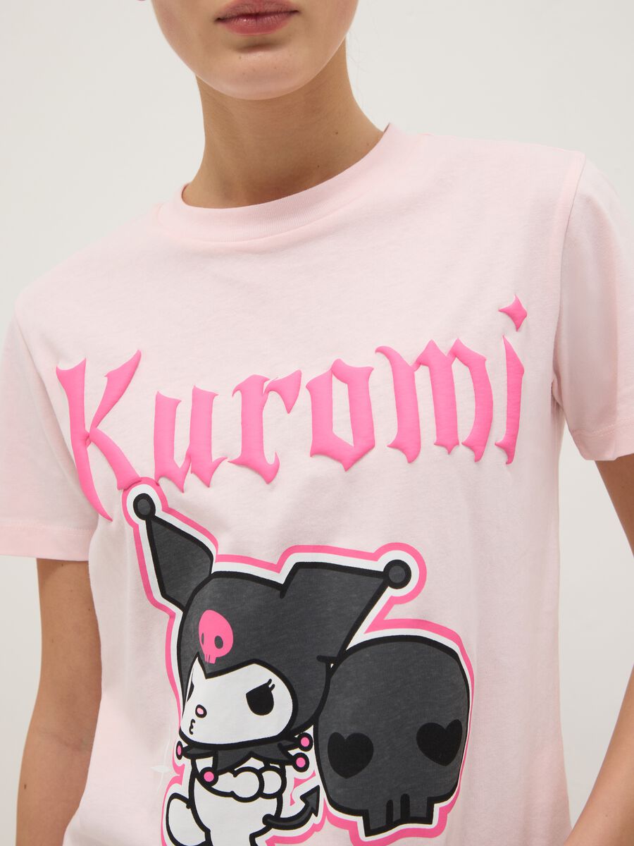 Pink pure cotton T-shirt regular fit with Kuromi print_3