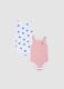 2-pack of multicolour sleeveless organic cotton baby bodysuits_0