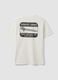 White pure cotton jersey T-shirt with graphic print, regular fit_5