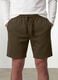 Green cotton-blend shorts with elasticated waistband, regular fit_2