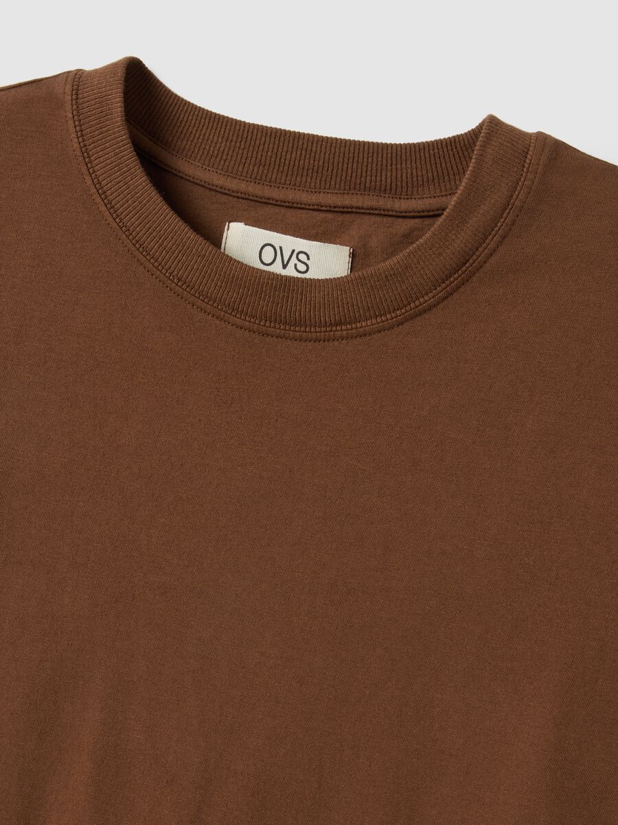 Brown pure cotton T-shirt_5