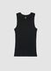 Black pure cotton vest regular fit_4