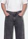 Grey denim flare-fit jeans in pure cotton_3
