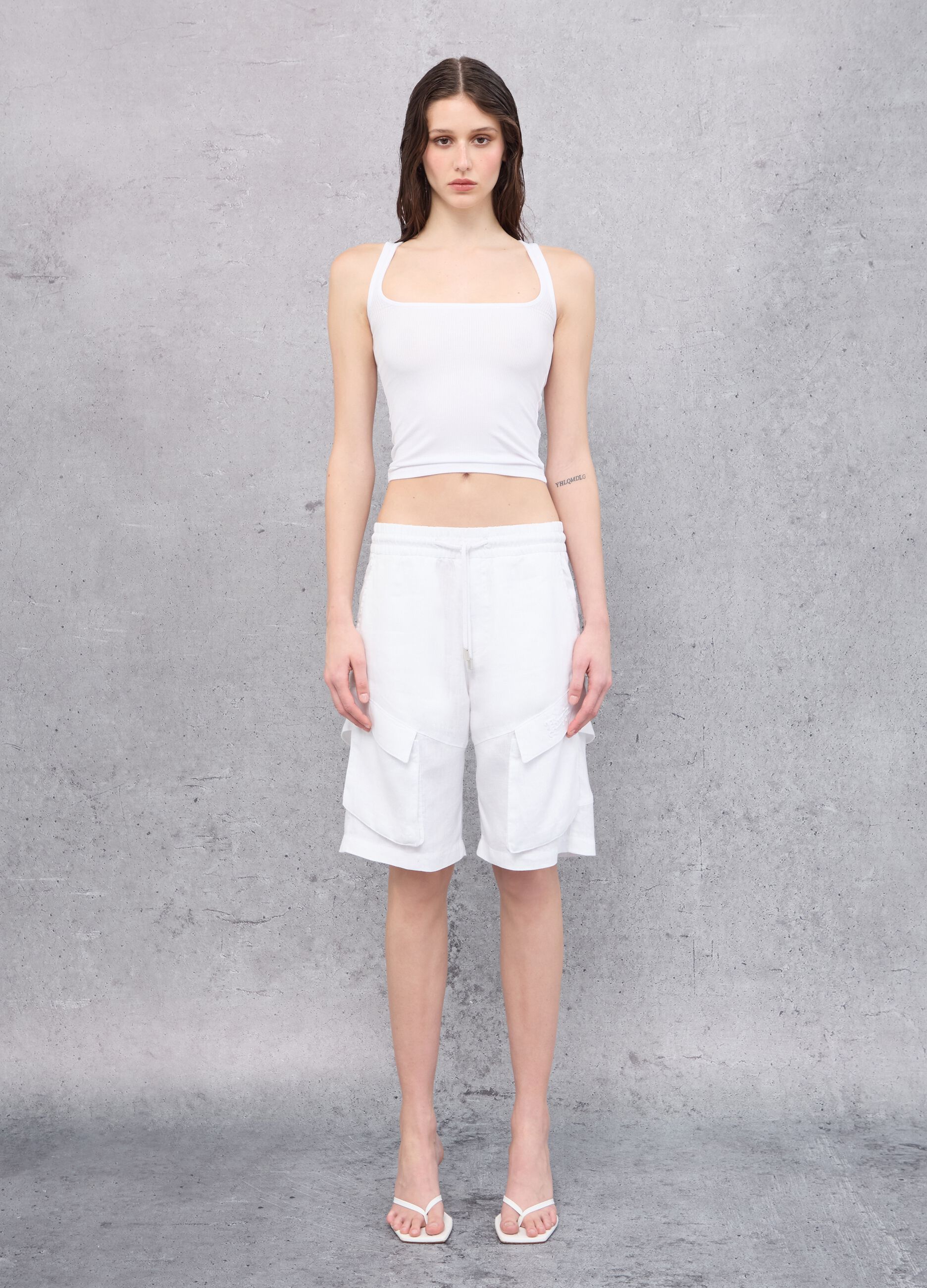 Vest Top Square Neck White