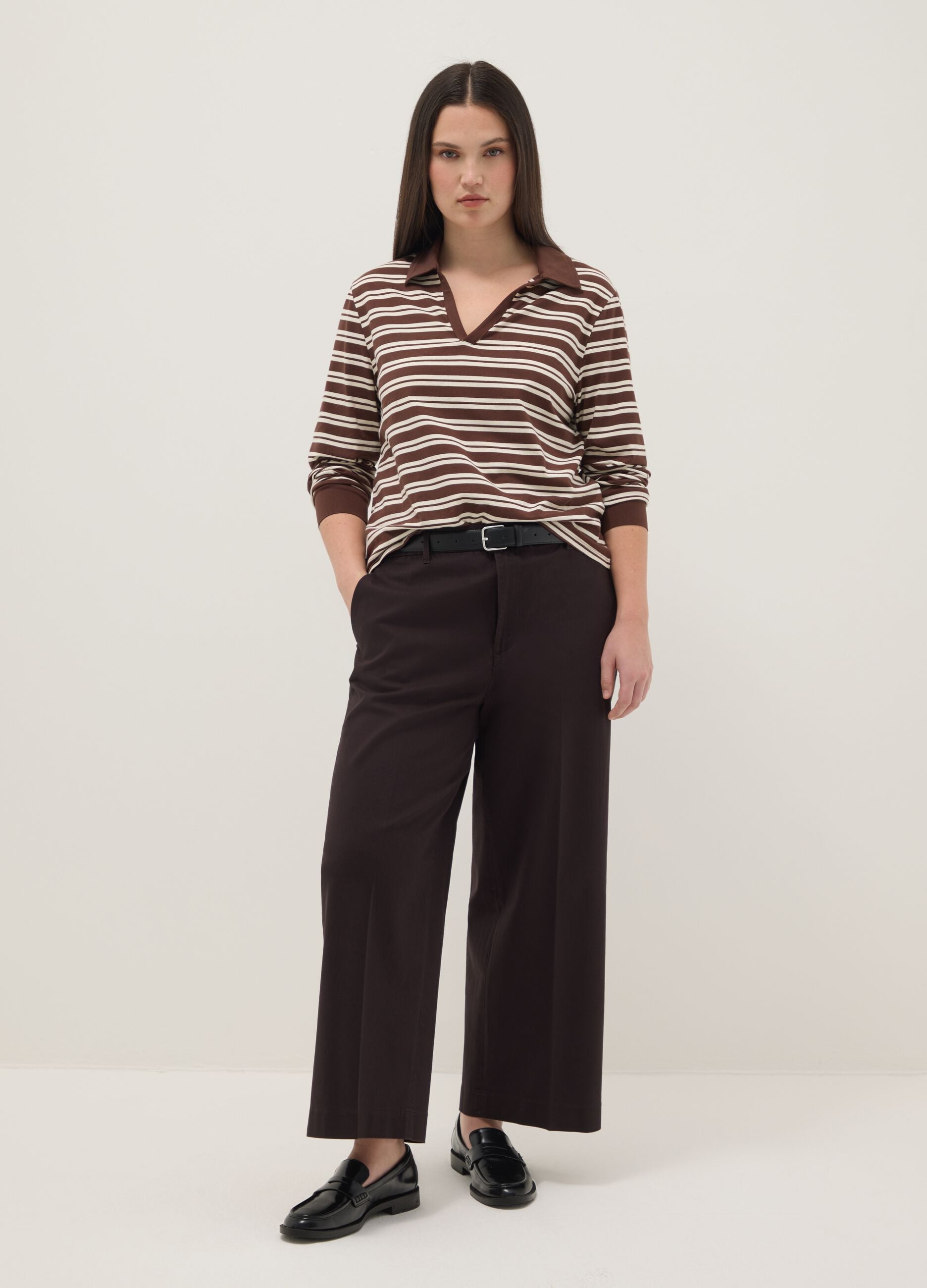 Multicolour Striped Stretch Cotton Polo Regular Fit
