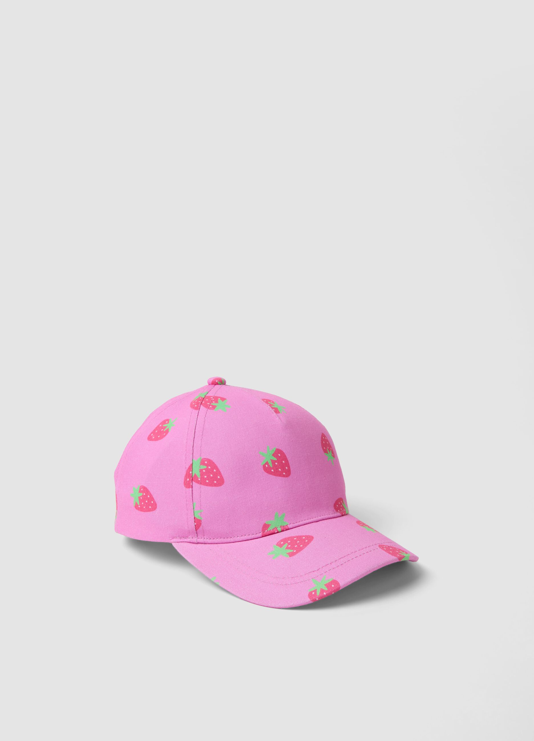 Cappello baseball rosa in puro cotone
