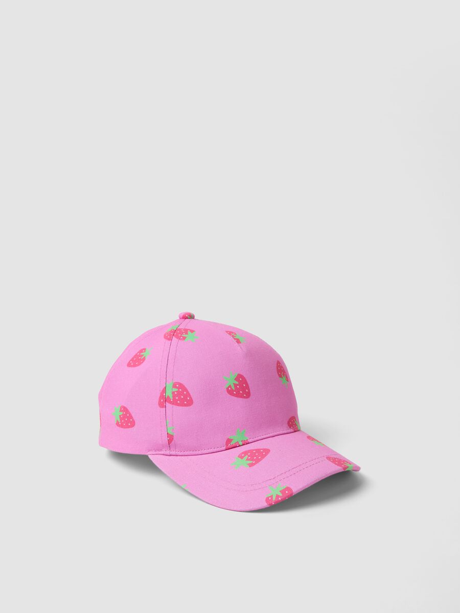 Cappello baseball rosa in puro cotone_0