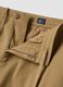 Brown regular-fit stretch cotton cargo trousers_1