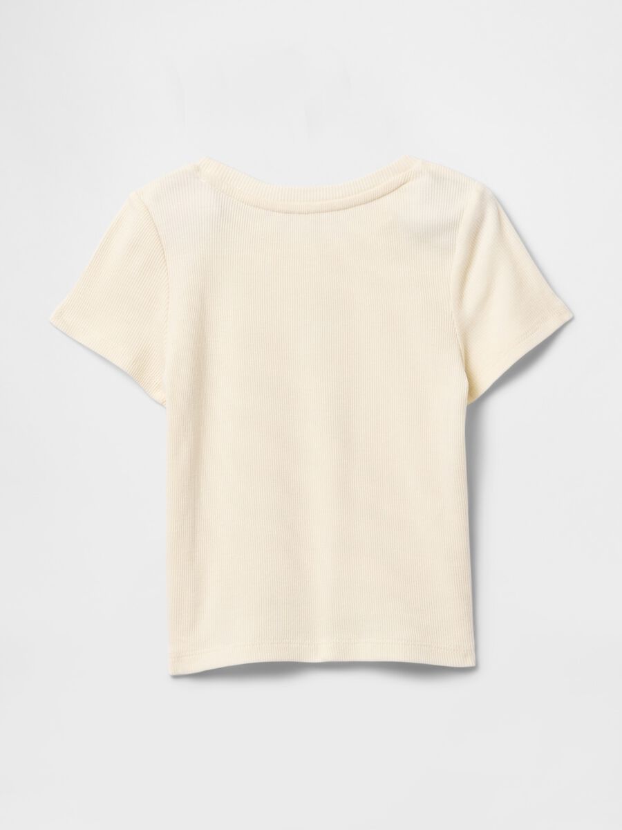 White cotton short sleeve T-shirt GAP Kids_1