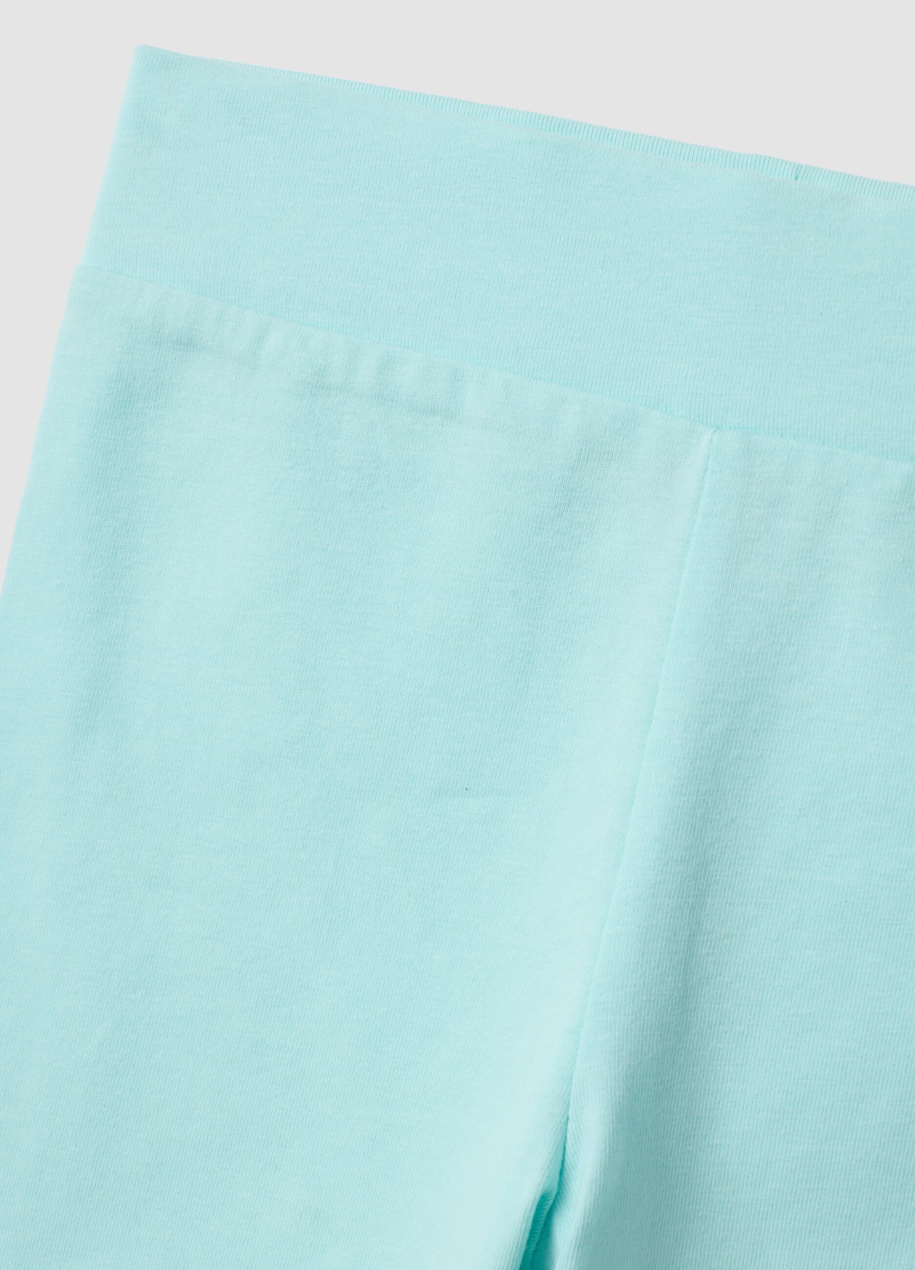 Blue cotton-stretch cycling shorts
