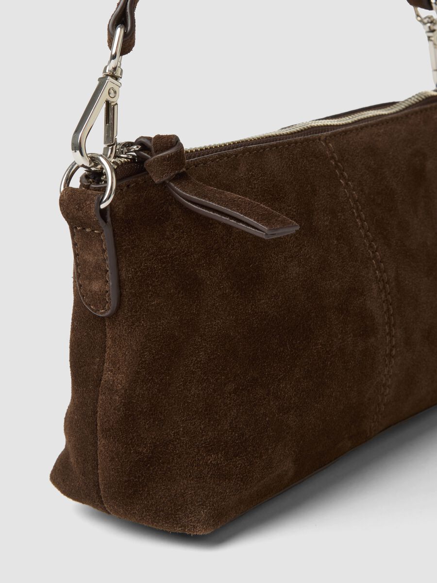 Borsa marrone in vera pelle con tracolla_1