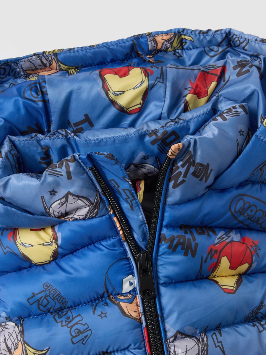 Child's multicolour padded waistcoat with regular fit, prints and zip_3