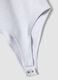 Grey ribbed stretch cotton bodysuit with wide neckline_5