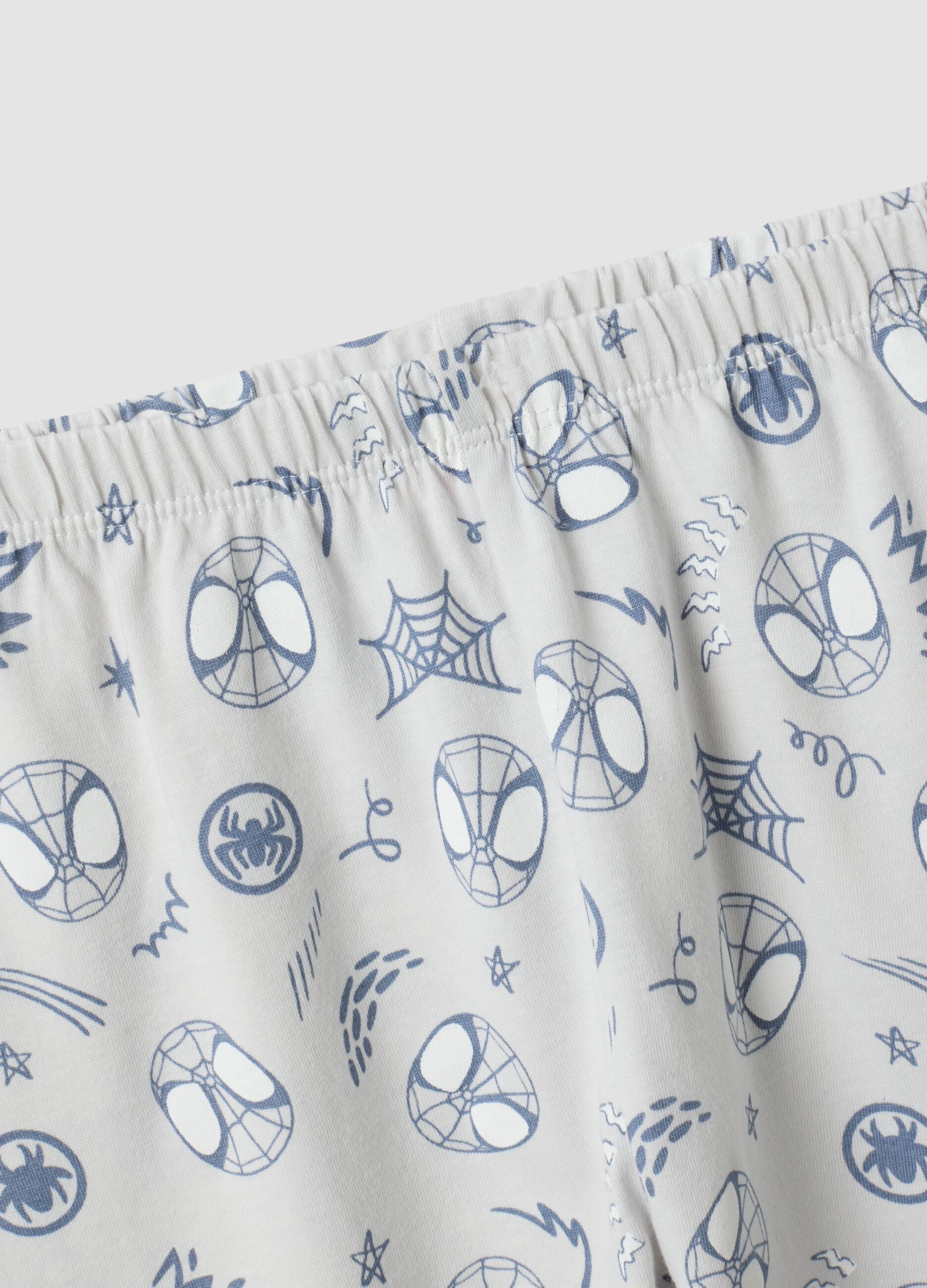 Grey MARVEL Spider-Man print organic cotton pyjamas for baby