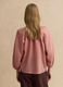 Pink ramie and lyocell-blend shirt with V-neck, regular fit_3