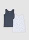 2-pack boys&rsquo; multicolour organic cotton vests with print_0