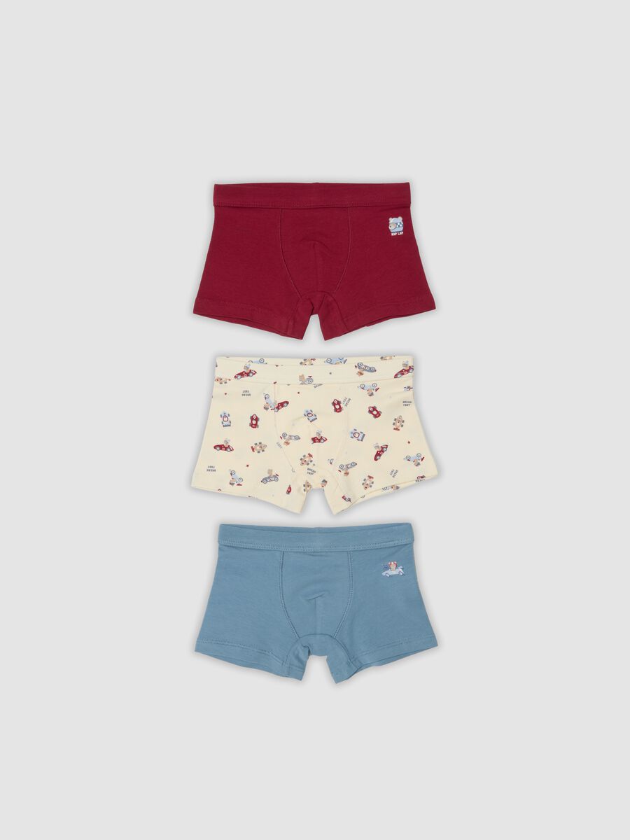3-pack of multicolour organic stretch cotton boxer briefs for baby boys and toddlers_0