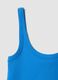 Blue fitted stretch cotton vest top_5