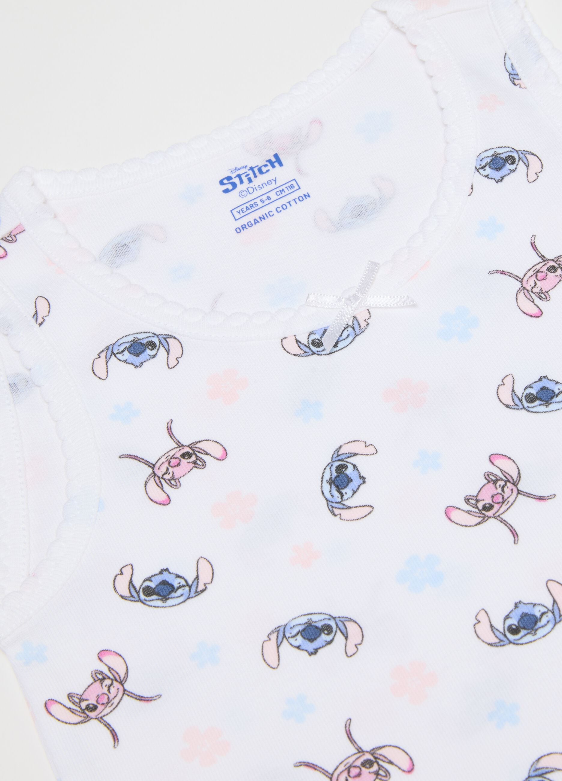 Twin pack of white cotton vests for girls in regular fit